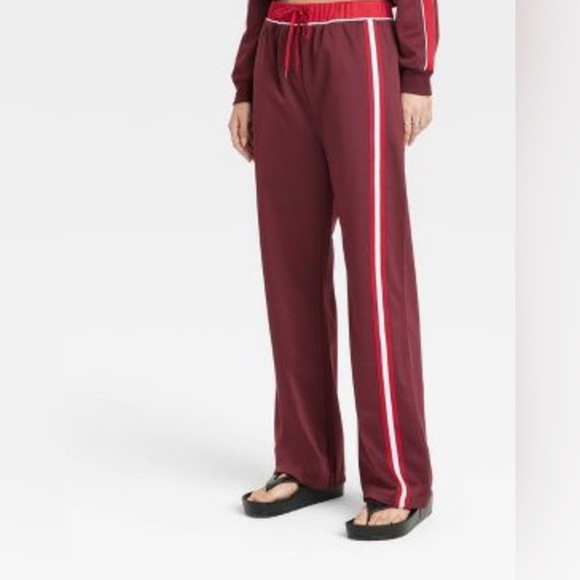 Coca-Cola red tricot Zip-Up top (XS) & Wide Leg pants (small) retro tracksuit - Picture 8 of 10
